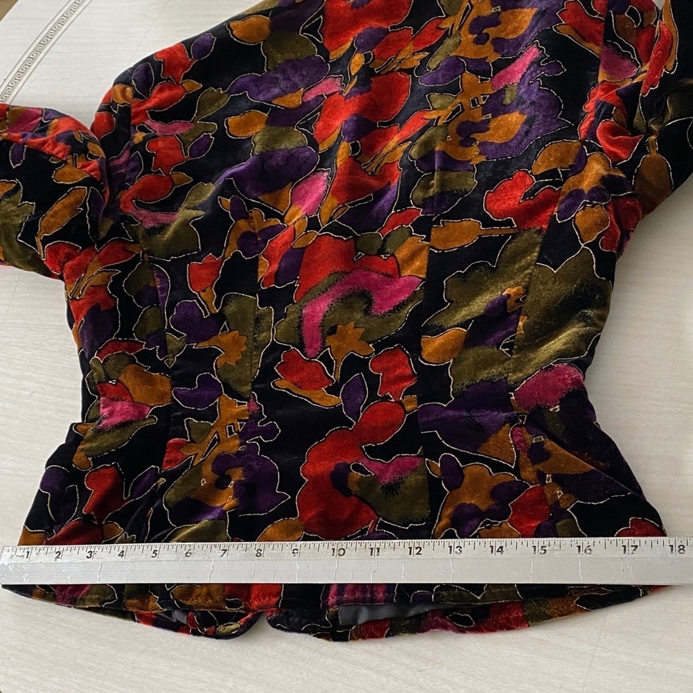 Velvet Great Britain Made Vintage Floral Blazer Fitted Dari Romantic formal - Picture 15 of 15